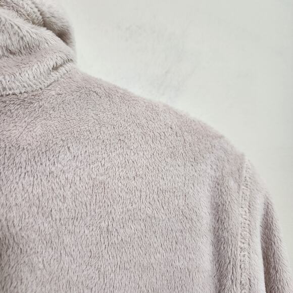 Lands' End super soft plush 1/4 zip pullover cream fleece woman's size medium - Picture 8 of 9